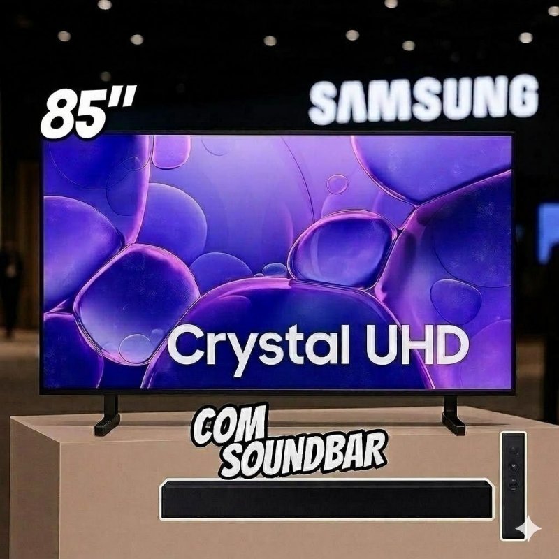 Combo Samsung Smart TV 85 Crystal UHD 4K + Soundbar HW-B450F