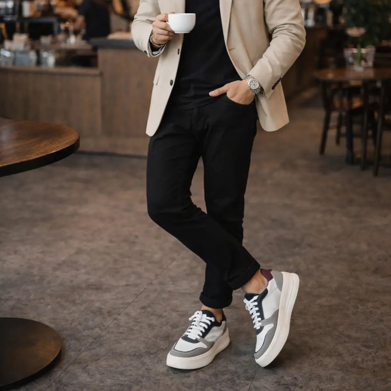 Tênis Masculino Couro Legítimo Premium Forrado Solado Leve (38 a 44)