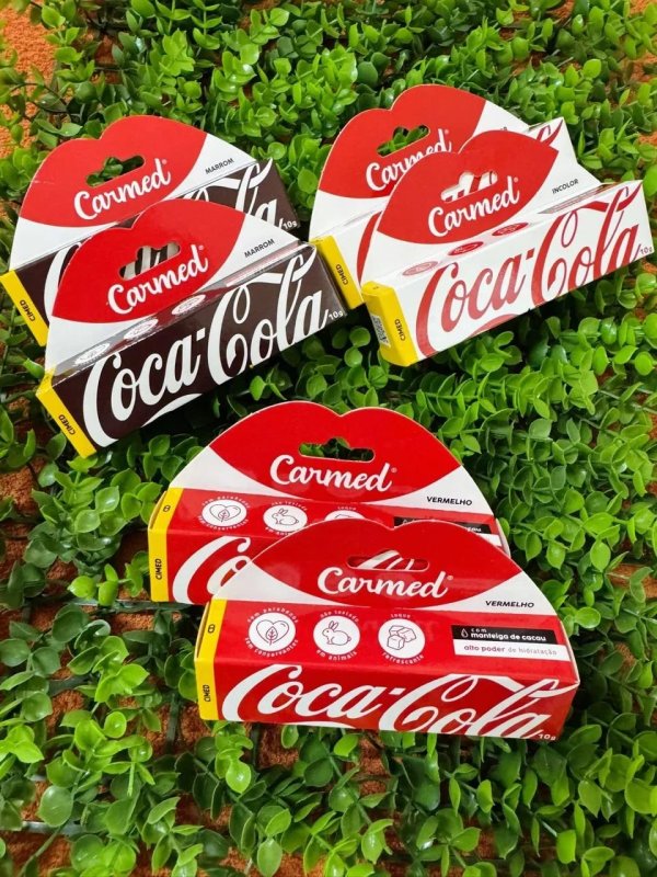 Kit 03 un. Hidratante Labial Carmed Coca-Cola 10g