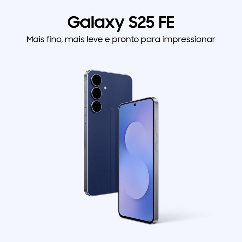 Samsung Galaxy S25 FE 5G - 128GB 8GB RAM - Câmera Tripla - Azul Marinho