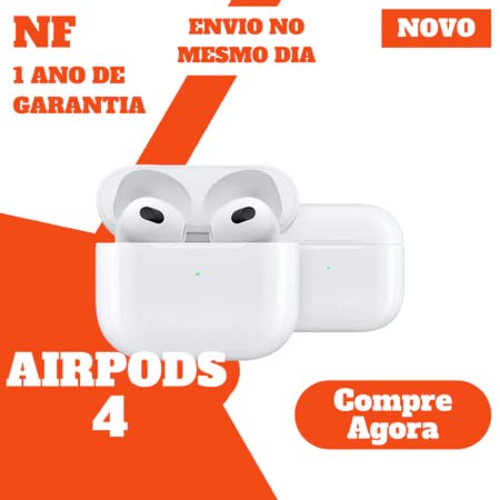 Apple AirPods 4 - Novo - (Sem Cancelamento de Ruído)
