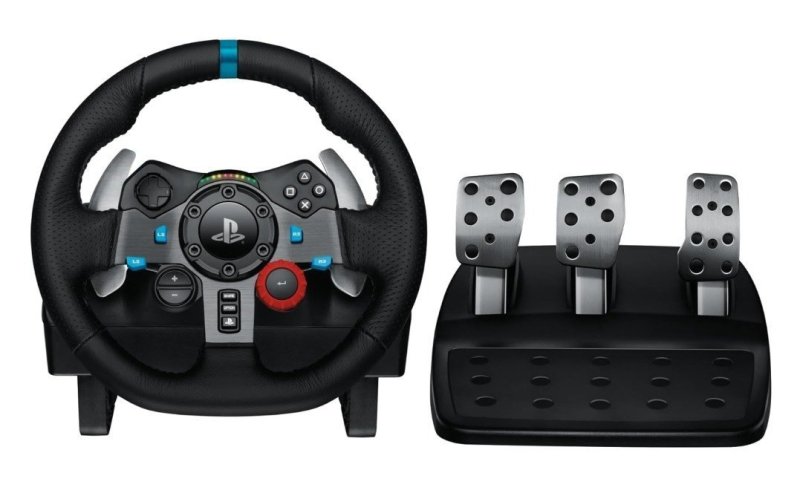 Volante e Pedais Logitech G29 Driving Force com Force Feedback para PS5, PS4, PS3 e PC