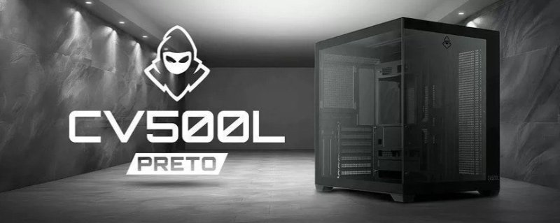 Gabinete Gamer Aquário Mancer CV500L, Mid Tower, Lateral De Vidro