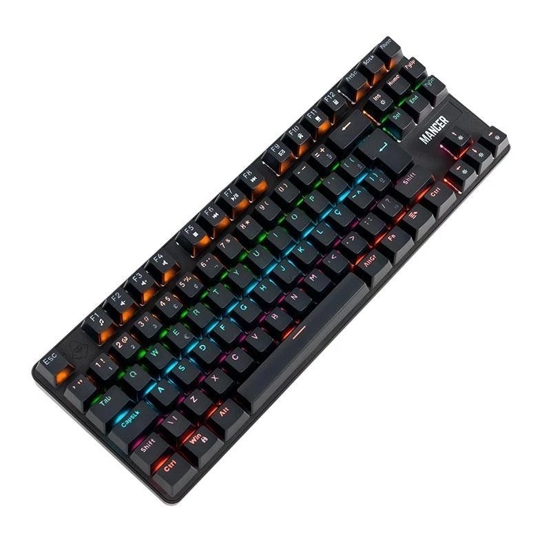 Teclado Mecanico Mancer Shade MK3, Rainbow, Switch Huano Vermelho, Preto