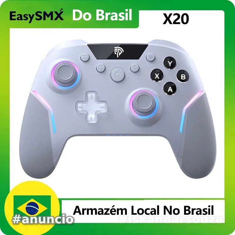 Controle sem fio EasySMX X20 compatível com PC/Switch/Celular/TV/Steam