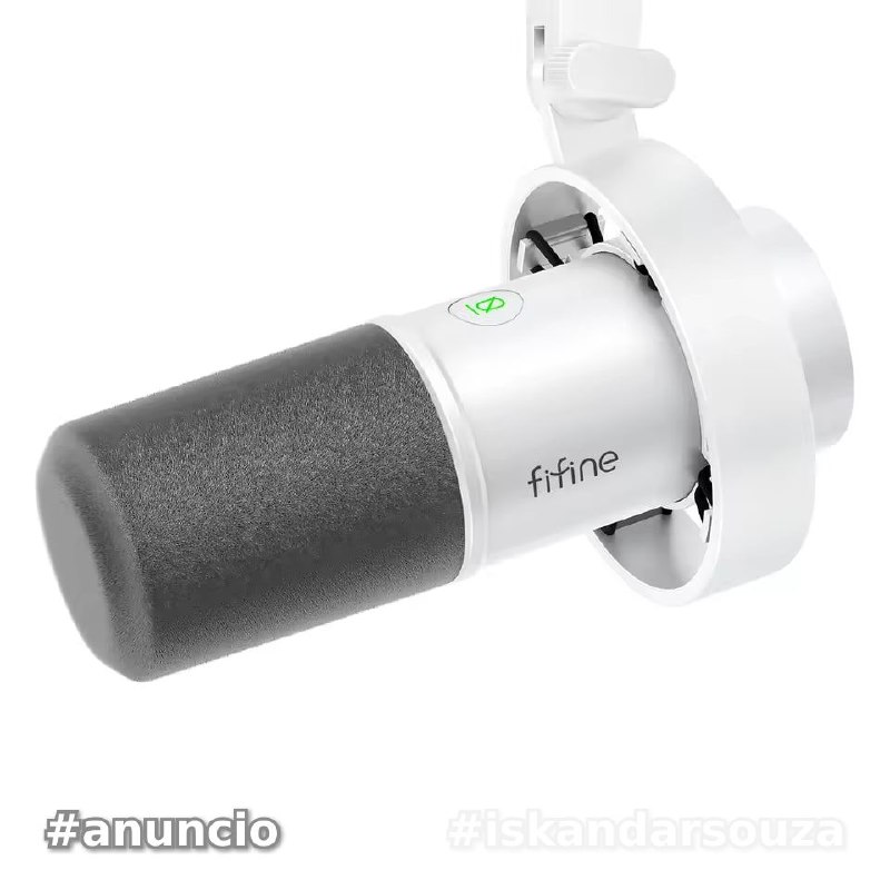 Microfone K688 dinâmico XLR de gravação FIFINE com monitoramento em tempo real (SOMENTE BRANCO)