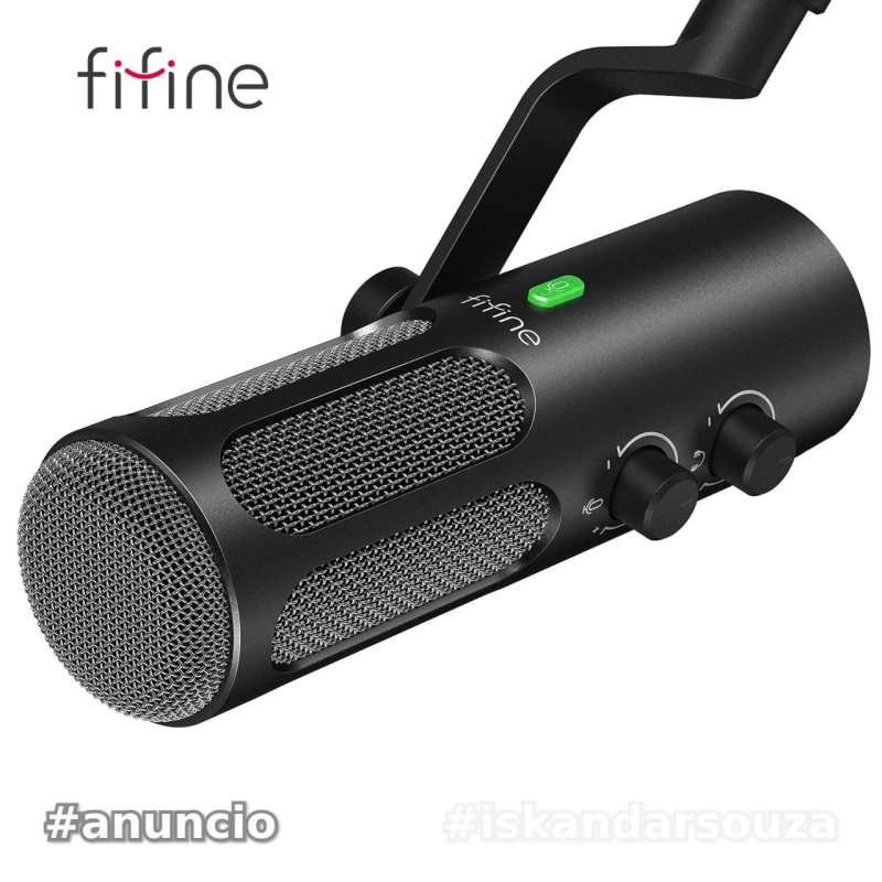 FIFINE Tank3 Microfone dinâmico USB/XLR de metal resistente para podcasting