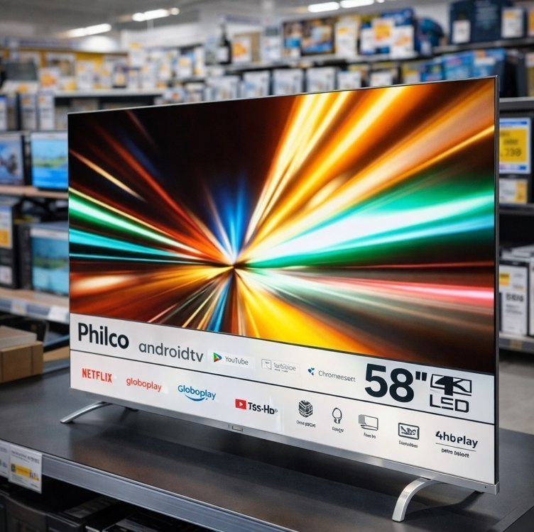Smart Tv Philco 58 P58vik 4k Uhd Led Roku Dolby Audio Wi-fi Hdr10 110/220v