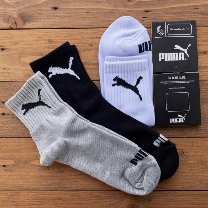 Kit 6 Pares Meias Puma Cano Médio Alto Atoalhada Original + Frete Grátis
