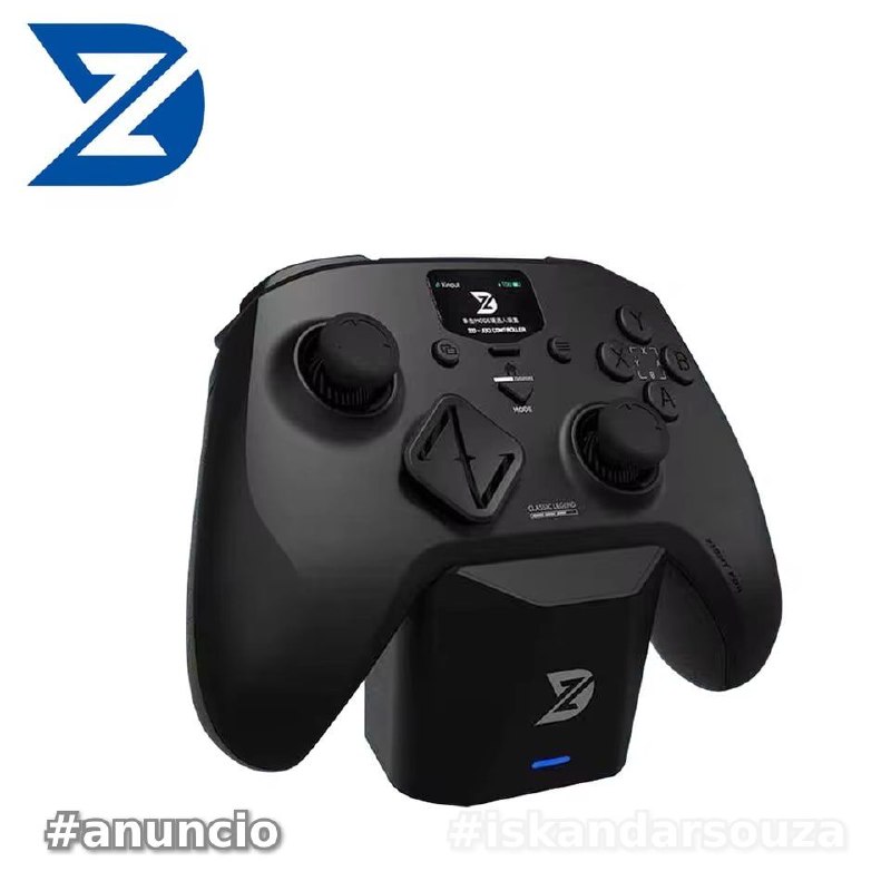 Controle ZD Classic Legend tela de controle LCD sem fio de 3 modos Dual Hall Trigger + DOCK
