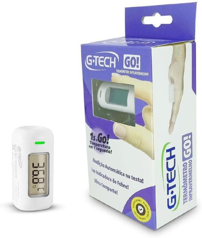 G-Tech Termômetro Infravermelho Ultracompacto Go - Leitura de Testa
