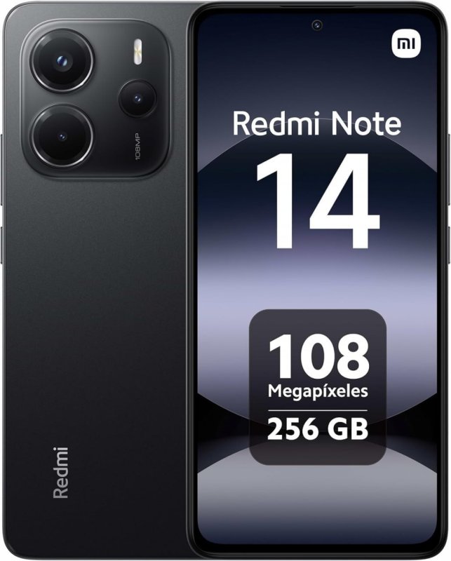 Xiaomi Redmi Note 14 Midnight Black - 256GB 8GB RAM - Tela AMOLED - Preto