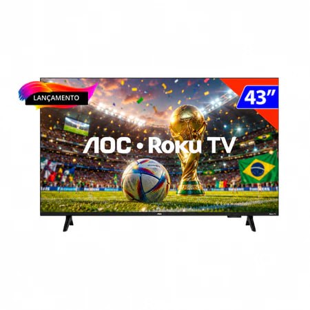 Tv Smart 43 Polegadas Aoc Roku Hd Wi-fi 43s5155/78g