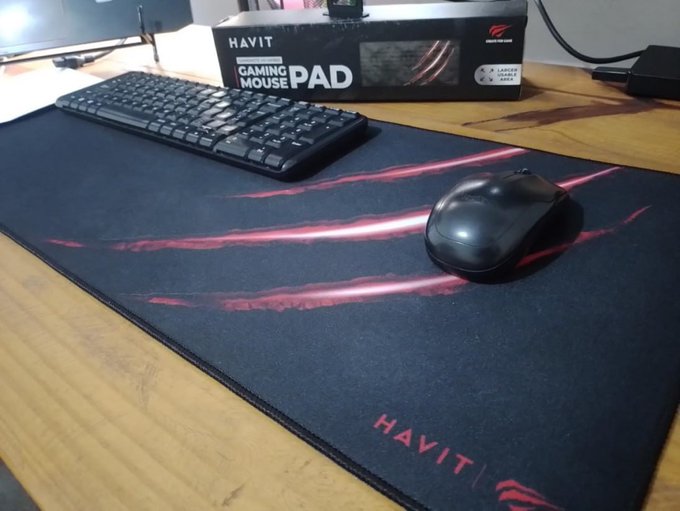 Havit Mouse Pad Grande 70 X 30 Cm Gamer, Hv-MP861, Movimento Suave e Preciso, Costurado, Preto + Frete Grátis
