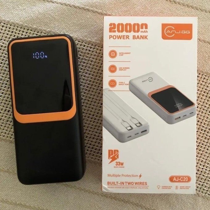 Power Bank 20.000mAh com Display Digital