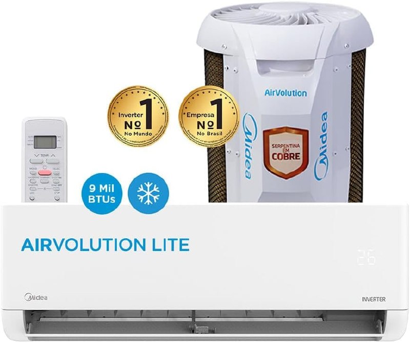 Midea AirVolution Lite 9.000 BTUs Split Inverter Frio
