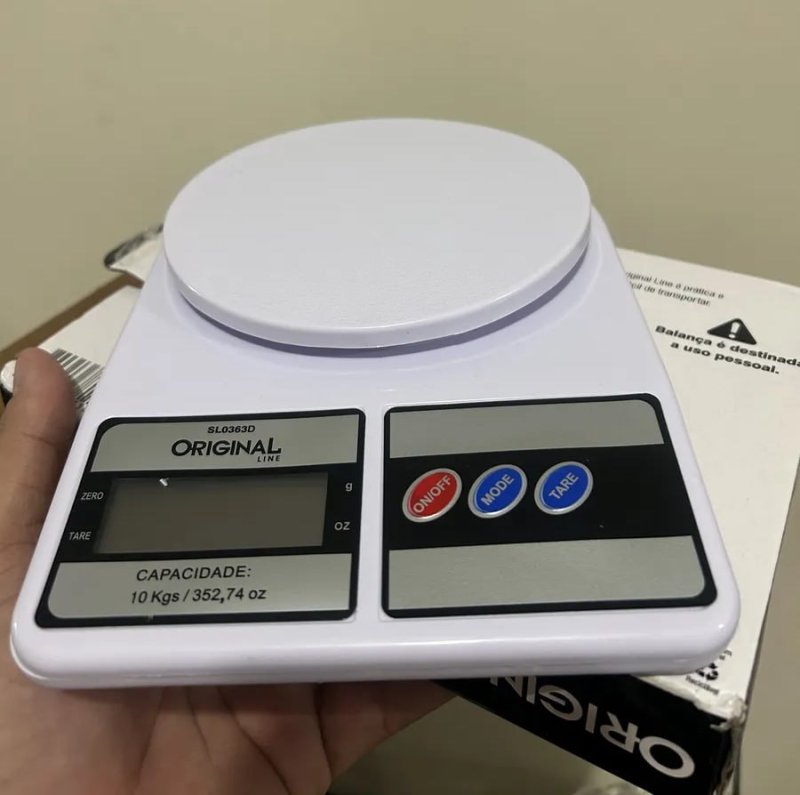 Balança Digital de Precisão Cozinha 0 a 10Kg Profissional