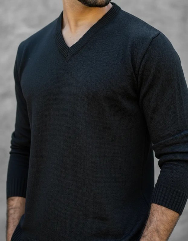 Suéter Masculino Slim Casaco Lã Gola V Cardigan Tricot Social