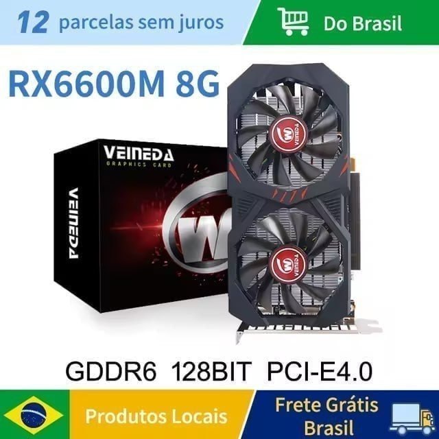 RX 6600M 8GB Veineda - parcelada