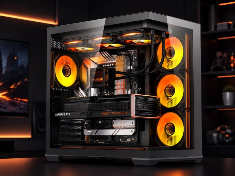 Gabinete Gamer Aigo DarkFlash C280, Mid-Tower, Lateral de Vidro, Com 7 Fans ARGB