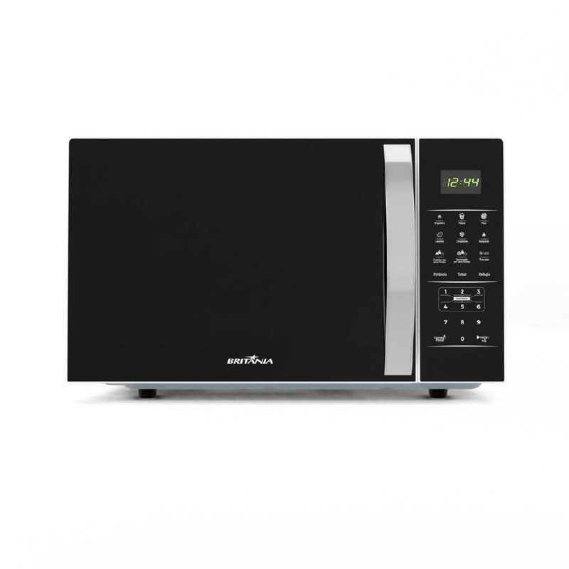 Micro-ondas Britânia 28L Espelhado Pintura Limpa Fácil BMO30