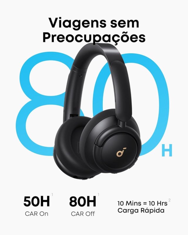 Anker Soundcore Q30 - Fone Bluetooth ANC Híbrido - 80h Bateria - Preto
