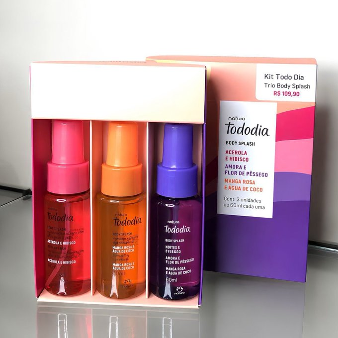 Kit Natura Tododia Body Splash Miniaturas Verão (3 Unidades) + Frete Grátis