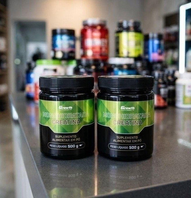 Creatina Monohidratada 250g Growth Supplements - Sem sabor em Pó + Frete Grátis