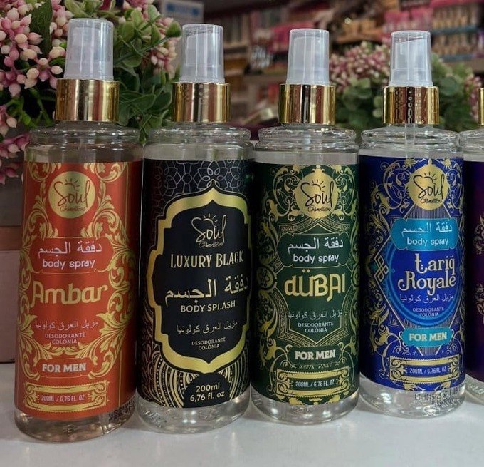 Body Splash Arabe C/4un 200ml Perfume Masculino De Luxo + Frete Grátis