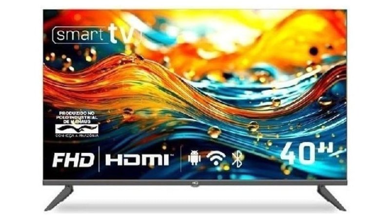 Smart Tv Hq 40" Full Hd Tela sem Bordas Android 12 Design Slim