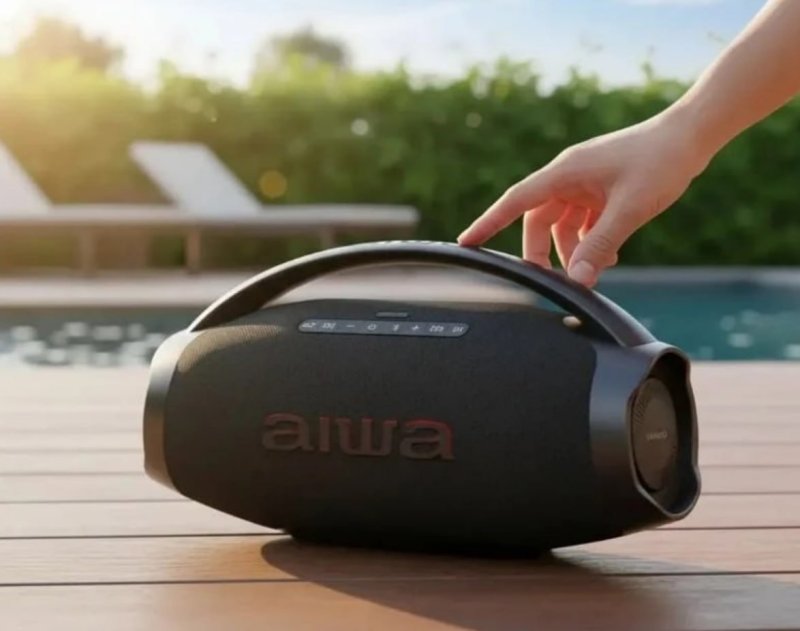 Caixa De Som Boombox Plus Aiwa Awh51bt 1300w Bt Usb Aux