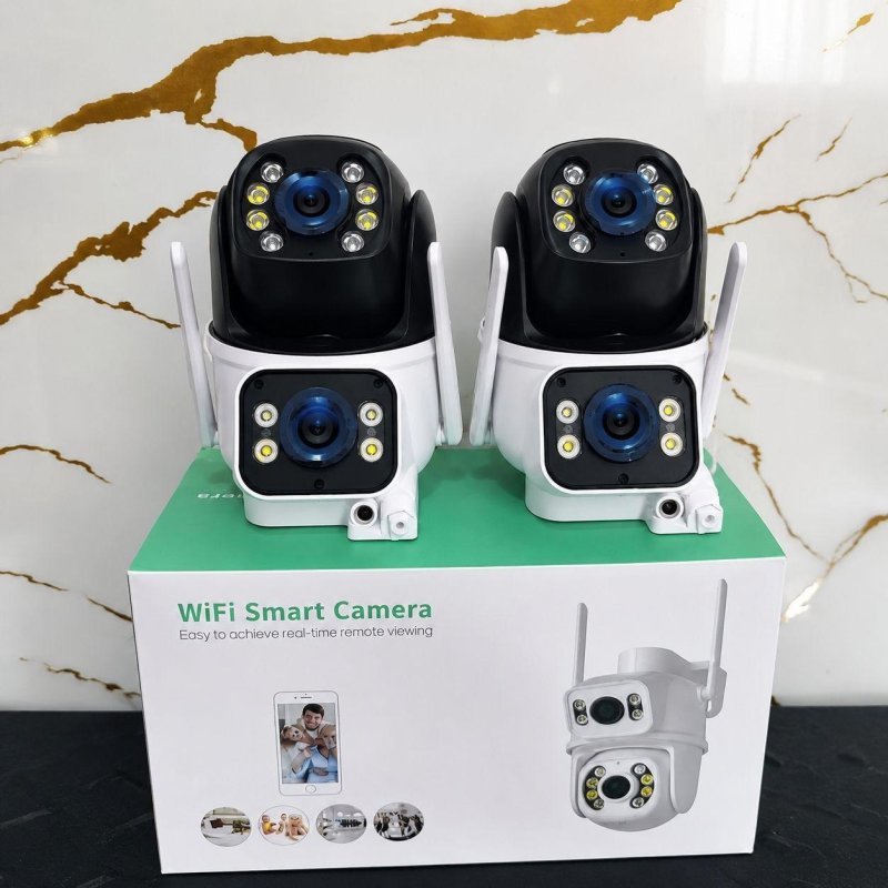 Kit com 2 Câmera Wifi Externa A28 App Icsee Dupla Visão