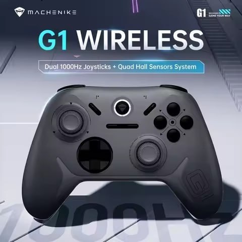 MACHENIKE G1 Controle Gamer Sem Fio Bluetooth 2.4G USB-C 1KHz Hall Effect para Switch PC Android iOS