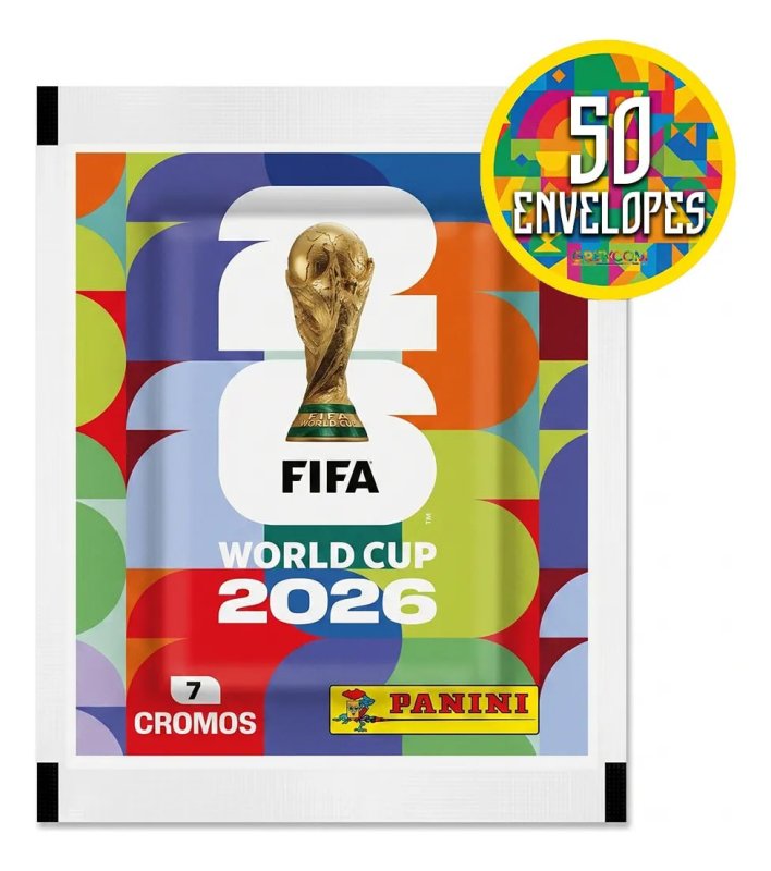 Kit 350 Figurinhas Copa Do Mundo 2026 - 50 Envelopes
