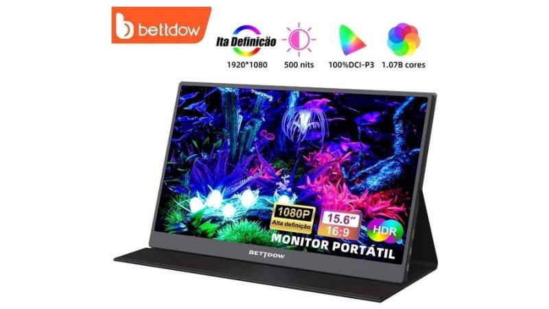 BETTDOW Monitor Portátil para laptop 15.6 ''1920*1080p 4k fhd ips
