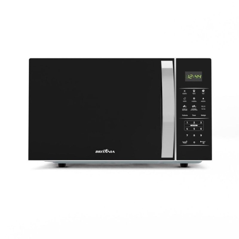 Micro-ondas Britânia 28L Espelhado Pintura Limpa Fácil BMO30