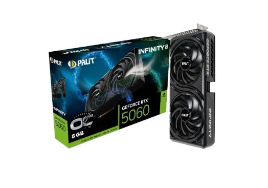 Placa De Vídeo NVIDIA Geforce Palit Rtx5060 8GB GDDR7 Infinity2 OC