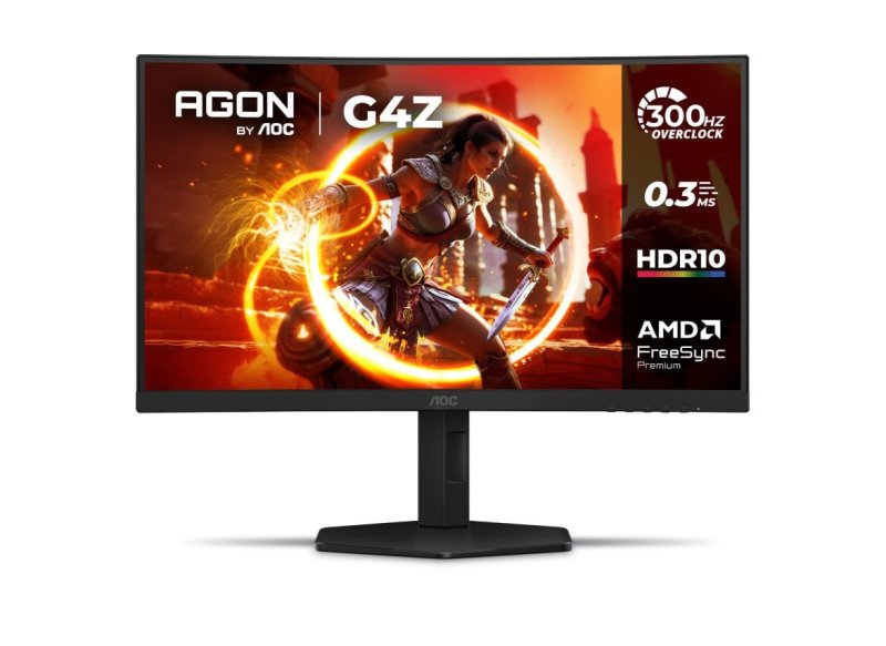 Monitor Gamer Curvo AOC AGON G4Z 27" 300Hz 0,3ms, Preto