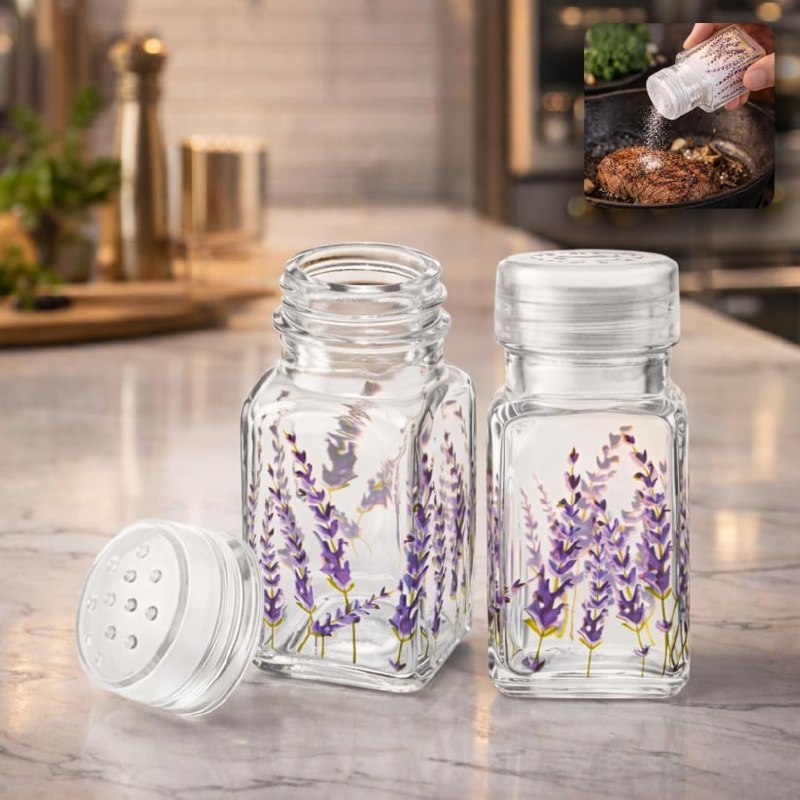 Saleiro e Pimenteiro de Mesa em Vidro 70ml