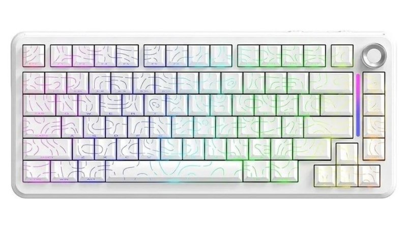 Teclado Gamer Mecânico Sem Fio Bluetooth Tri Mode 75% Free Wolf