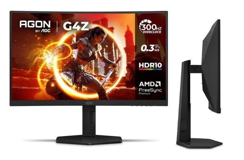 Monitor Gamer Curvo AOC AGON G4Z 27" 300Hz 0,3ms HDR10 Base Ajustável