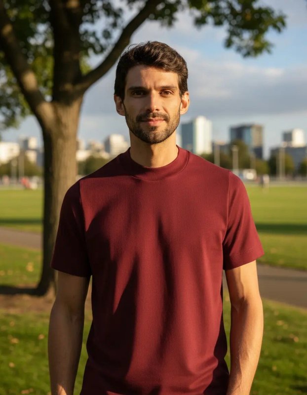 Camiseta Gola Média Masculina Básica Verona Opus