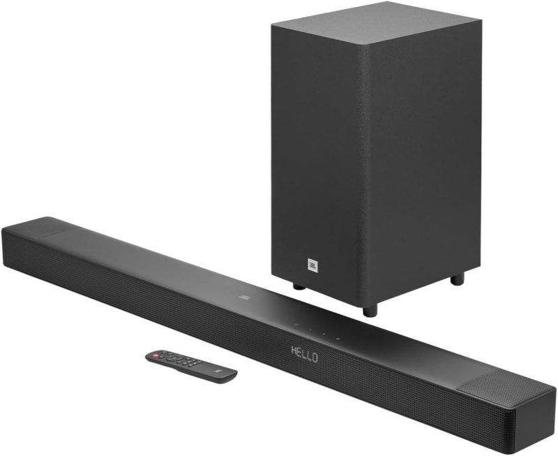 JBL Soundbar Cinema SB595 3.1.2 Canais Subwoofer de 6,5" Sem Fio - Preta