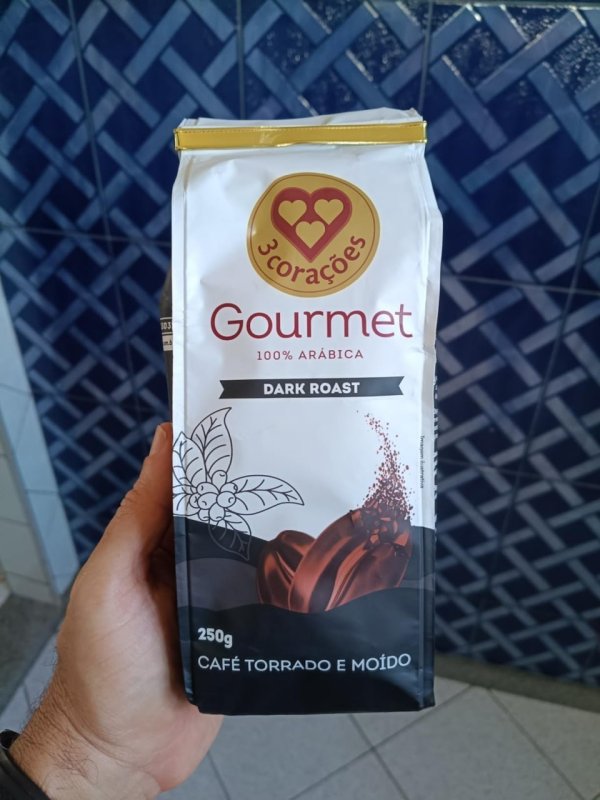 3 Corações Café Torrado e Moído Gourmet Dark Roast 250g