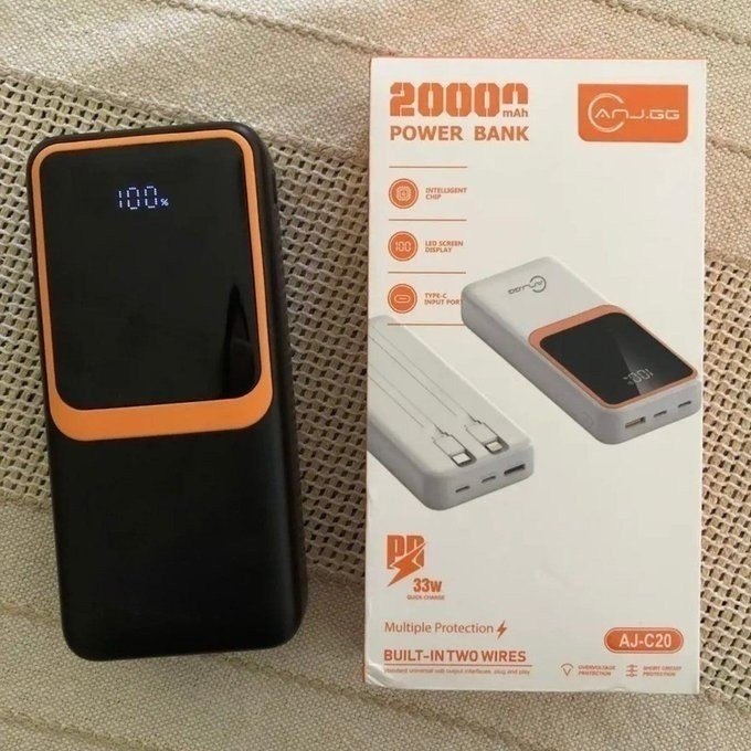 Power Bank 20.000mAh com Display Digital