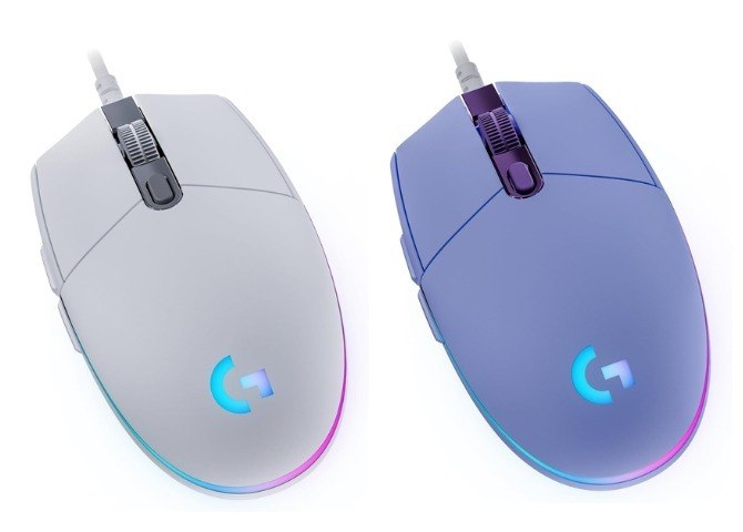 Mouse Gamer Logitech G203 LIGHTSYNC RGB, Efeito de Ondas de Cores, 6 Botões Programáveis e Até 8.000 DPI - Lilás ou Branco