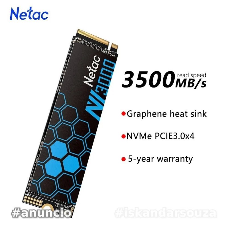 SSD NVME Netac 3500mbs Gen3 3.0 x4