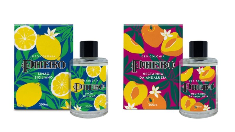 PHEBO Deo Colônia 200ml - Nectarina da Andaluzia ou Limão Siciliano