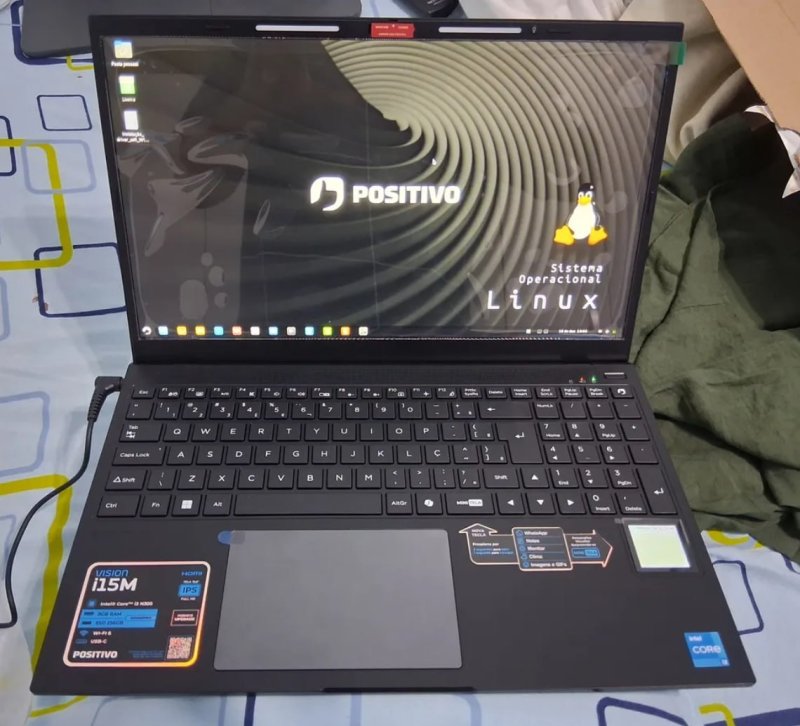 Notebook Positivo Vision i15m Intel Core 3 N300 8GB 256GB SSD Wi-Fi 6 Linux