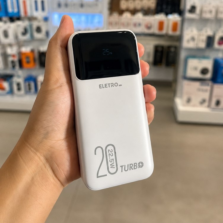 Power Bank 20.000mah Carregador Portátil Carga Rápida Premium Com Display